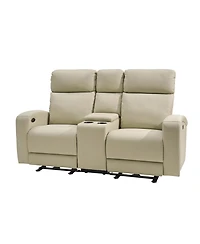 Hulala Home Basit 71" Modern Power Zero Gravity Theater Seating Recliner Sofa with Storage Armrest And Cup Holders