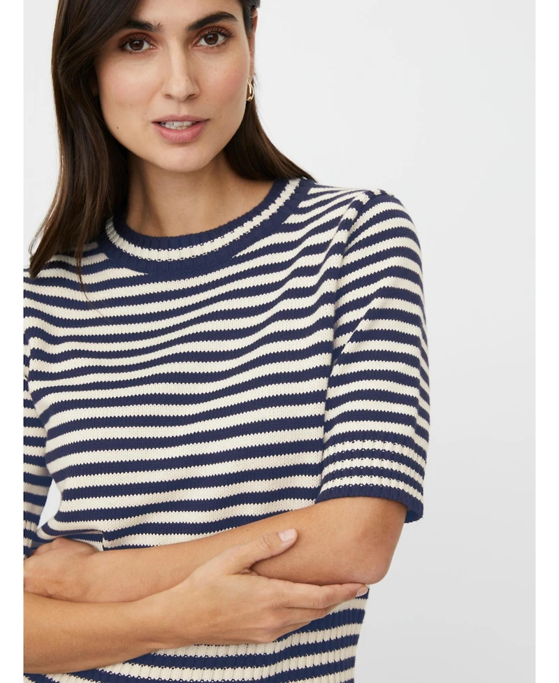 Masai Copenhagen Women's MaFaeleen Striped Short Sleeve Sweater
