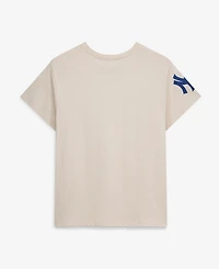 Mitchell & Ness Women's Derek Jeter Cream New York Yankees Cooperstown Name Number Throwback T-Shirt