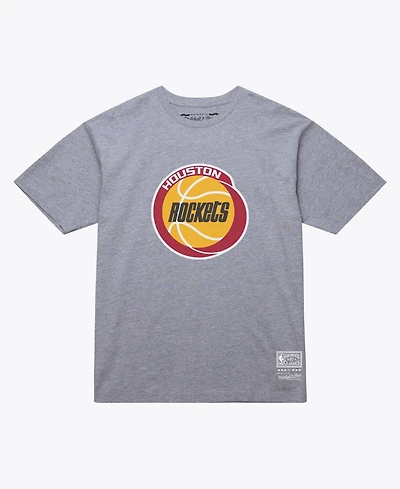 Mitchell & Ness Men's and Women's Heather Gray Houston Rockets Hardwood Classics Arch T-Shirt
