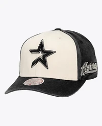 Mitchell & Ness Men's and Women's Cream/Black Houston Astros Snow Block Pro Crown Adjustable Hat