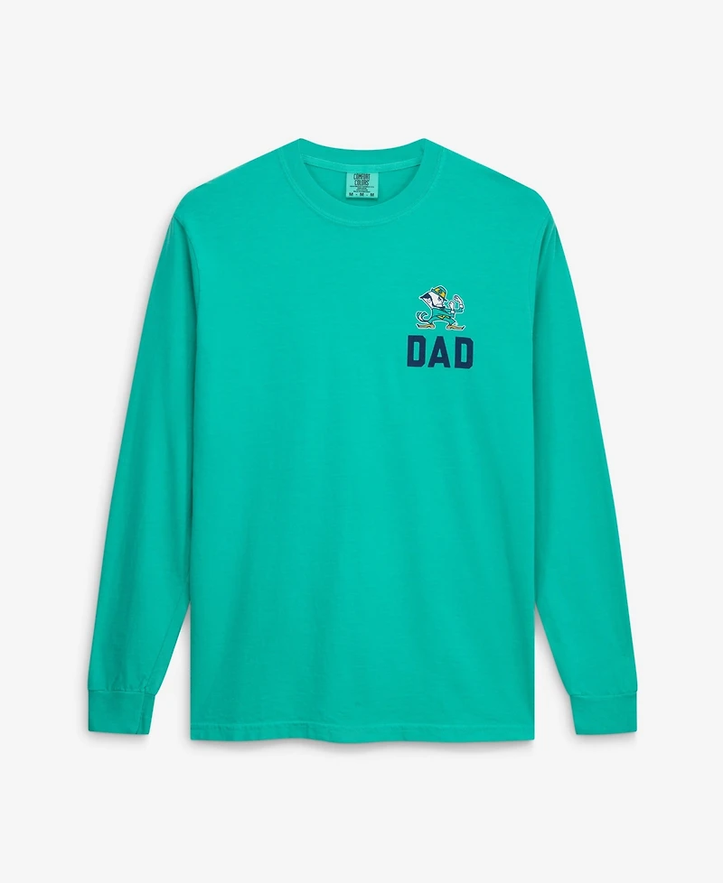 Image One Men's Green Notre Dame Fighting Irish Father's Day Campus Drawing Long Sleeve T-Shirt