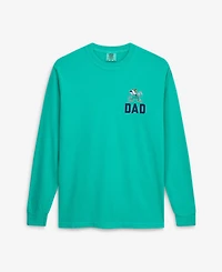 Image One Men's Green Notre Dame Fighting Irish Father's Day Campus Drawing Long Sleeve T-Shirt