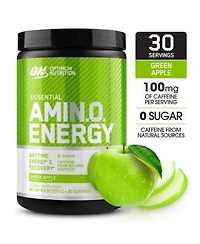 Optimum Nutrition Amino Energy Pre Workout With Tea Bcaa Amino Acids Keto Friendly Coffee Extract Apple 30 Servings