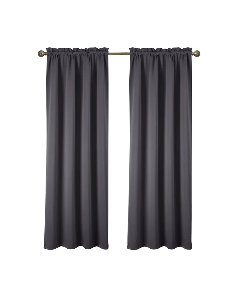 Rt Designers Collection Polyester Twilight Blackout Rod Pocket Curtain Panel