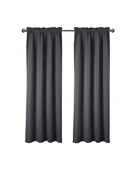 Rt Designers Collection Polyester Twilight Blackout Rod Pocket Curtain Panel