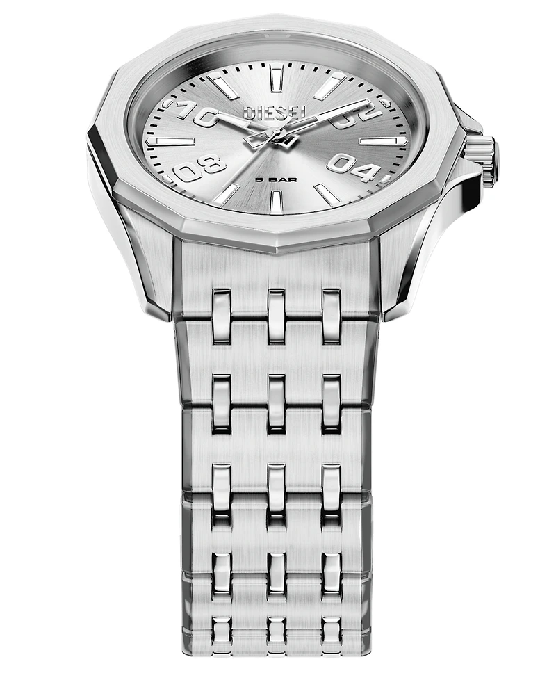 Diesel Men's Stinger Quartz Silver Stainless Steel Watch 44mm