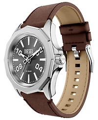 Diesel Men's Stinger Quartz Brown Leather Watch 44mm