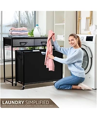 Sorbus Dresser with 3 Section Laundry Hamper and 2 Drawers for Room Organization