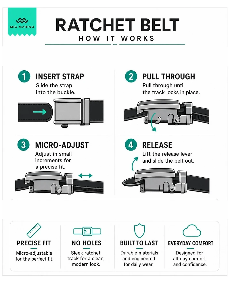Men's Diagonal Weave Ratchet Belt