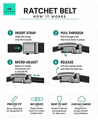 Men's Diagonal Weave Ratchet Belt