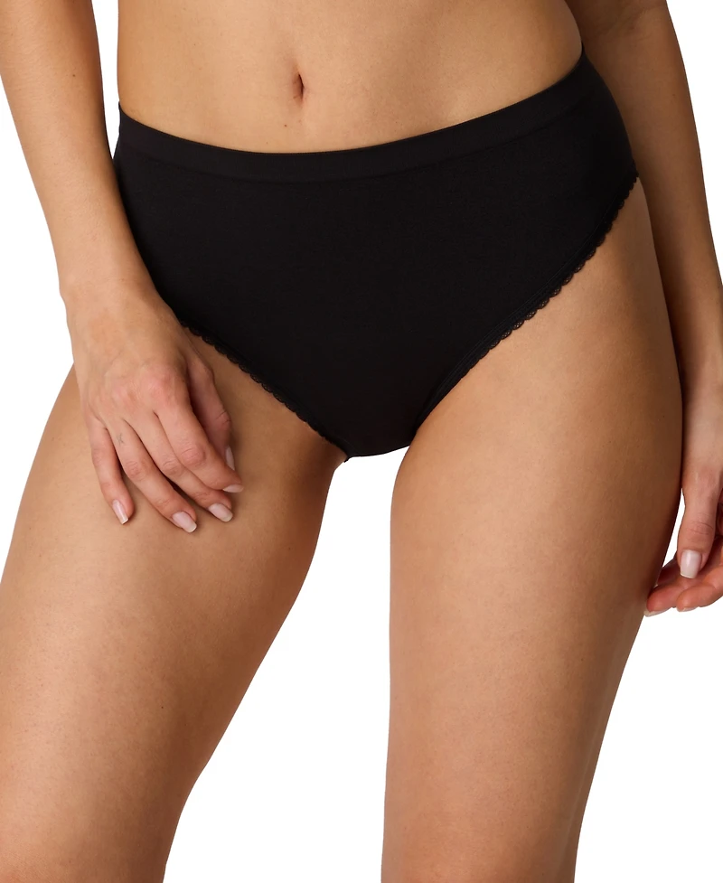 Maidenform Women's Seamless Lace High-Cut Brief Panty, Dmsmlc