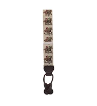 Trafalgar Men's The Home Stretch Novelty Silk Button End Suspenders