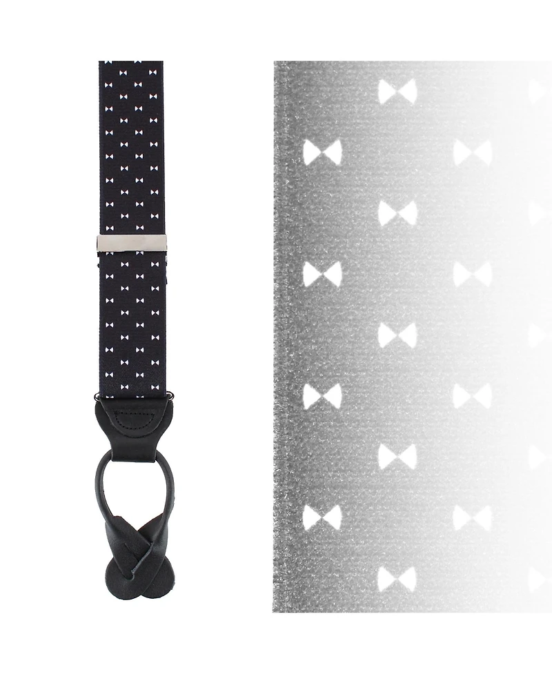 Trafalgar Men's The Micro Bow Classic Elastic Button End Suspenders