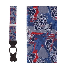 Trafalgar Men's Freedom's Torch Patriotic Silk Novelty Button End Suspenders