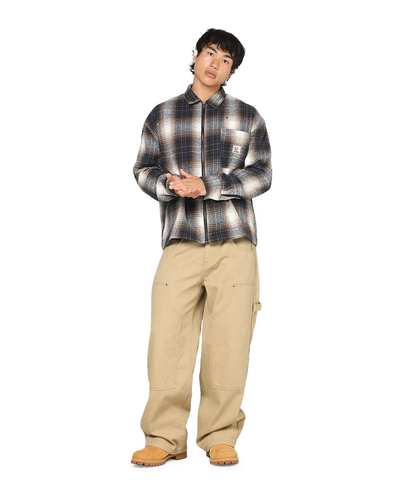 Carre Men's Ombre Zip Up Long Sleeve Shirt