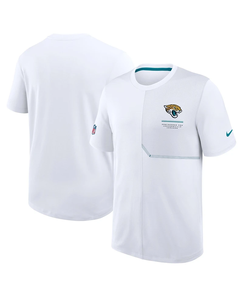 Nike Men's White Jacksonville Jaguars Sideline Uv Dri-fit Coaches T-Shirt