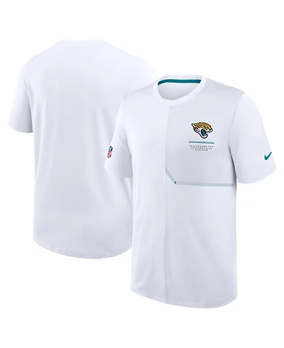 Nike Men's White Jacksonville Jaguars Sideline Uv Dri-fit Coaches T-Shirt