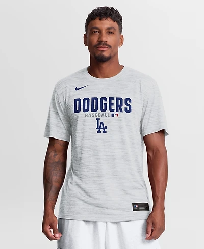 Nike Men's White Los Angeles Dodgers Authentic Collection Velocity Dri-fit T-Shirt