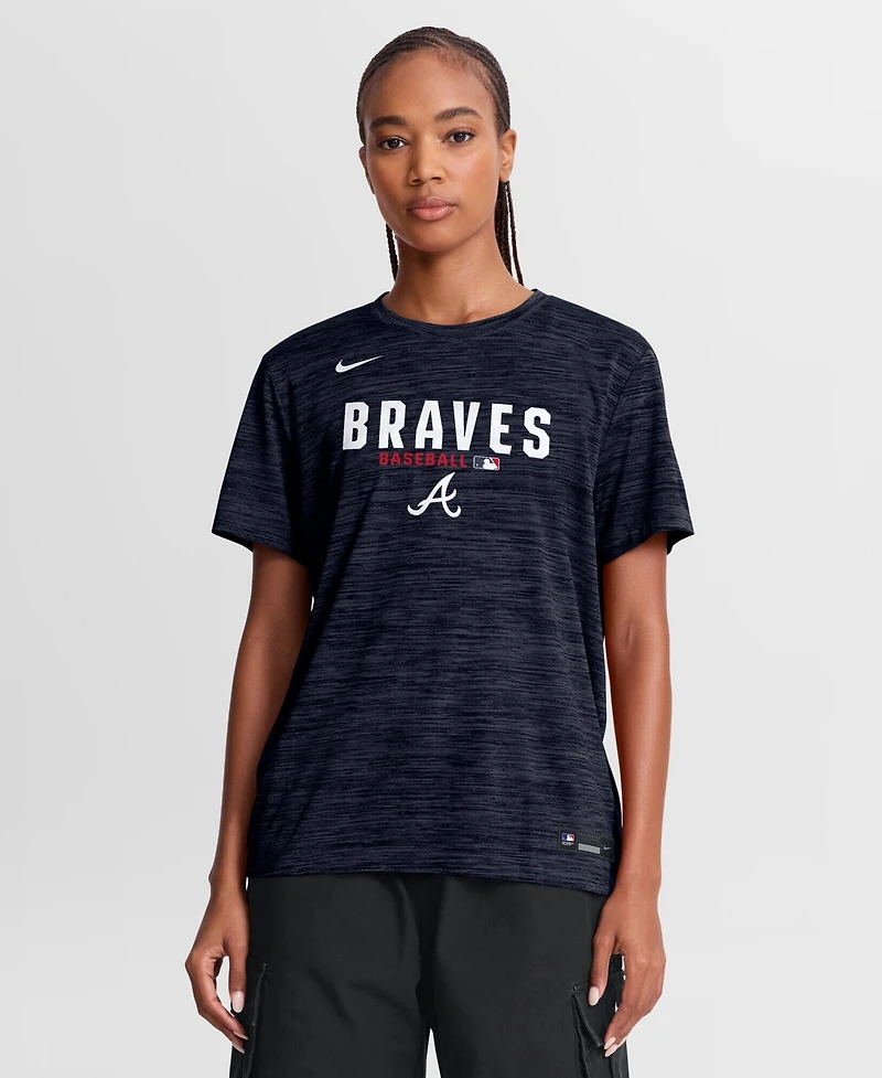 Nike Women's Navy Atlanta Braves Authentic Collection Velocity Dri-fit T-Shirt