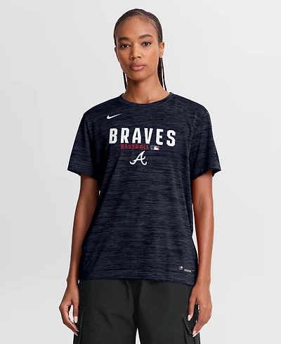Nike Women's Navy Atlanta Braves Authentic Collection Velocity Dri-fit T-Shirt