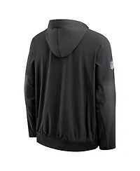 Nike Men's Black Baltimore Ravens Sideline Anorak Half-Zip Hooded Jacket
