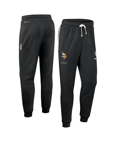 Nike Men's Black Minnesota Vikings Sideline Standard Issue Dri-fit Taper Pants