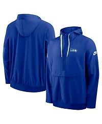 Nike Men's Royal Seattle Seahawks Alt Anorak Half-Zip Hooded Jacket