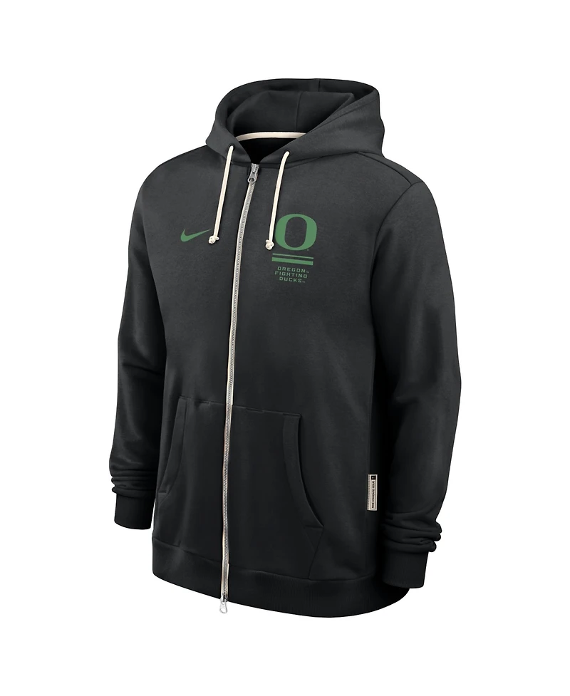 Nike Men's Black Oregon Ducks 2026 Sideline Standard Issue Dri-fit Full-Zip Hoodie