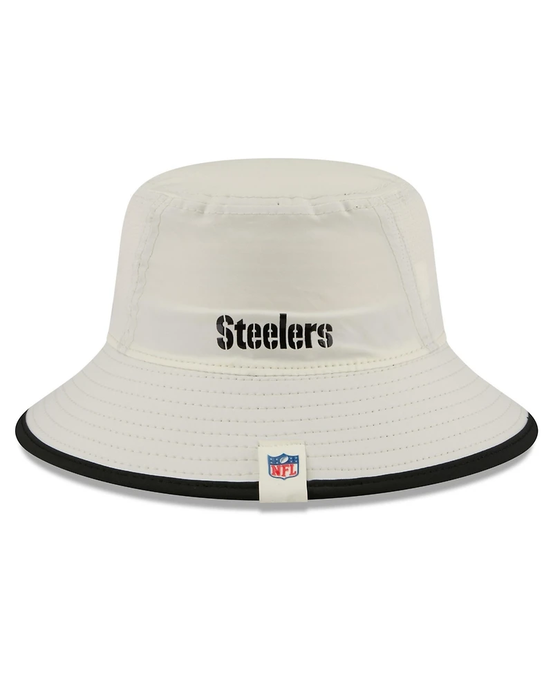 New Era Men's Cream Pittsburgh Steelers 2026 Nfl Training Camp Sport Bucket Hat