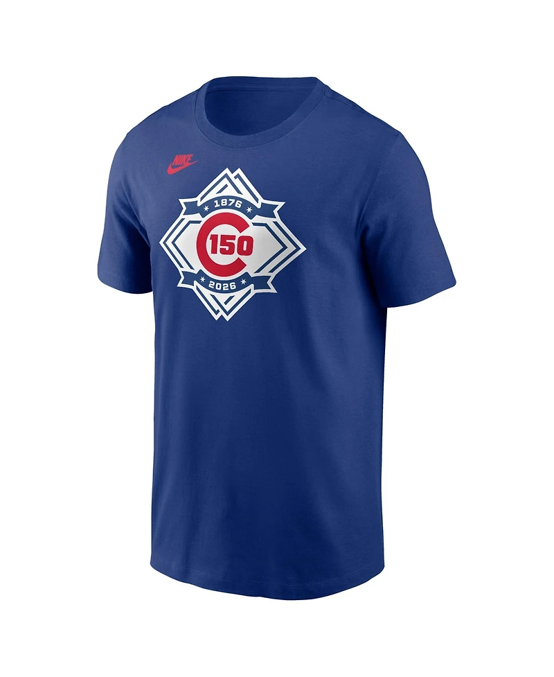 Nike Men's Heather Royal Chicago Cubs 150th Anniversary Tri-Blend T-Shirt