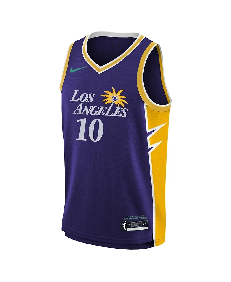 Nike Big Boys and Girls Nike Kelsey Plum Purple Los Angeles Sparks Explorer Edition Jersey