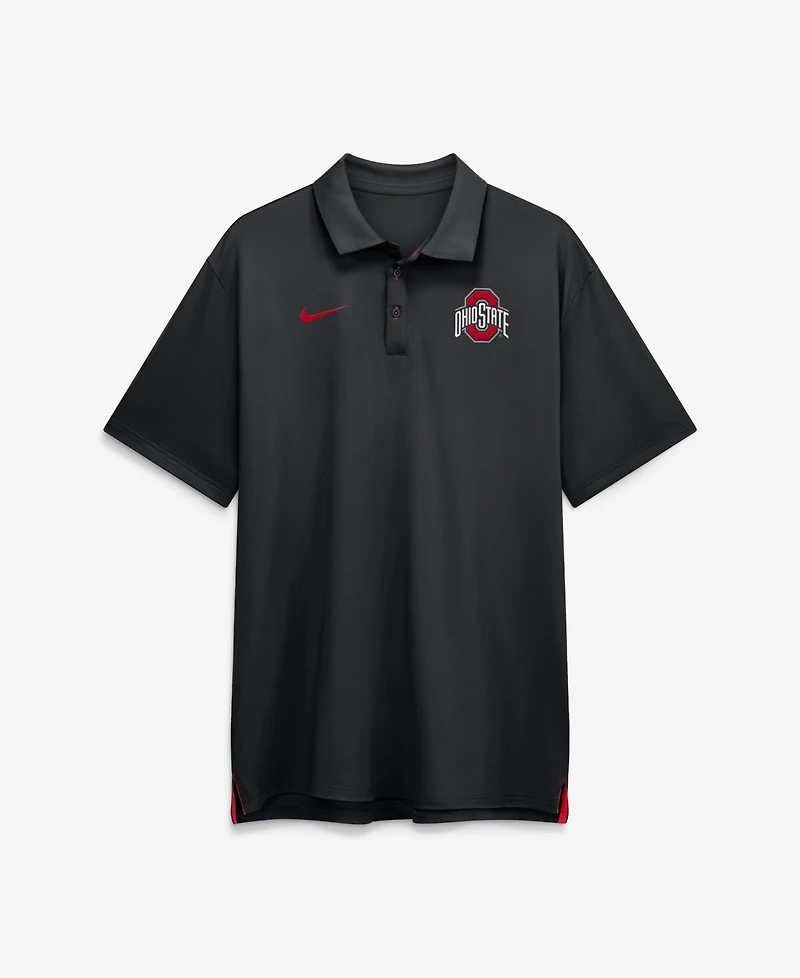 Nike Men's Black Ohio State Buckeyes 2026 Sideline Tour Dri-fit Polo Shirt
