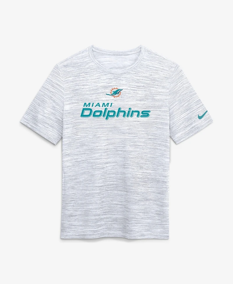 Nike Men's Ash Miami Dolphins Velocity Endurance Run Dri-fit T-Shirt