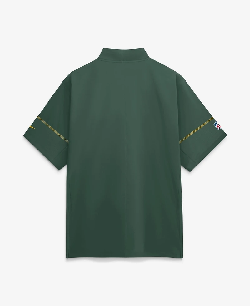 Nike Men's Green Bay Packers Sideline Short Sleeve Quarter-Zip Coaches Jacket