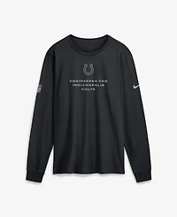 Nike Men's Black Indianapolis Colts Sideline Bold Arch Star Dri-fit Long Sleeve T-Shirt