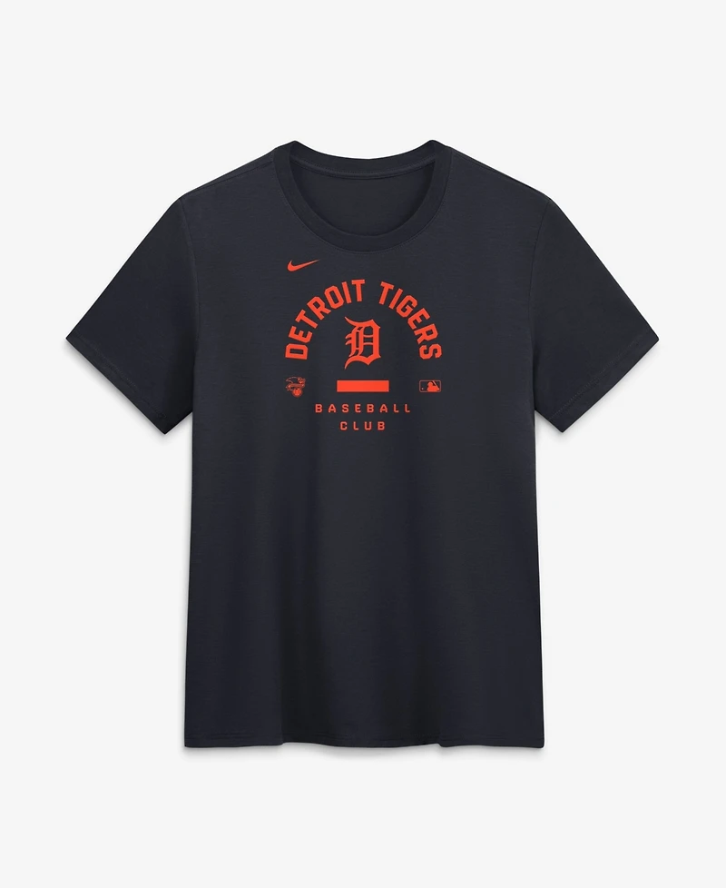 Nike Women's Navy Detroit Tigers Authentic Collection Early Work Tri-Blend Dri-fit T-Shirt