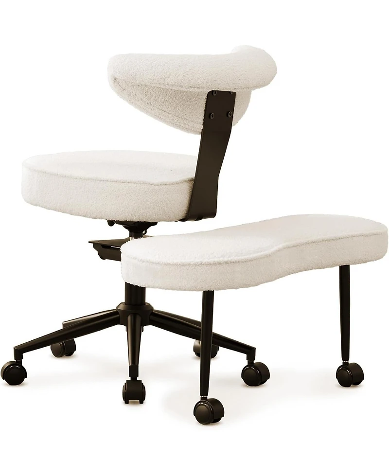 gaomon Ergonomic Cross-Legged Office Chair, Adjustable Height and Lumbar Support, 360 Degree Swivel, Wide Meditation Kneeling Seat