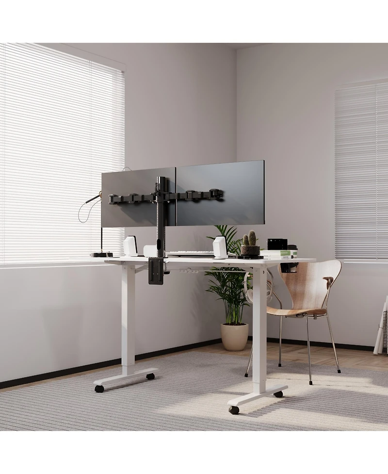FlexiSpot D1D Dual Monitor Arm – Steel Frame, Mechanical Spring Adjustment, Up to 30" Displays
