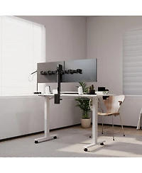 FlexiSpot D1D Dual Monitor Arm – Steel Frame, Mechanical Spring Adjustment, Up to 30" Displays