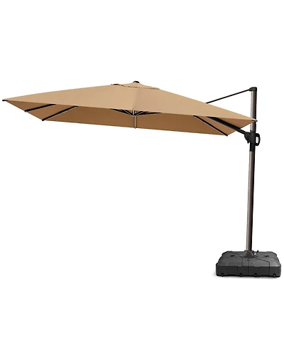 Pellebant Outdoor Patio 9X12Feet Aluminum Cantilever Umbrella with Wheel Base
