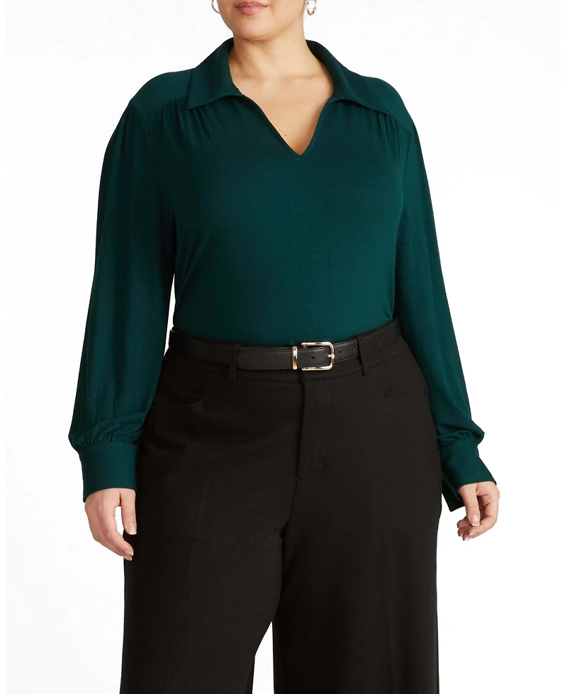 Universal Standard Plus Moore Liquid Jersey Blouse
