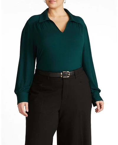 Universal Standard Plus Moore Liquid Jersey Blouse