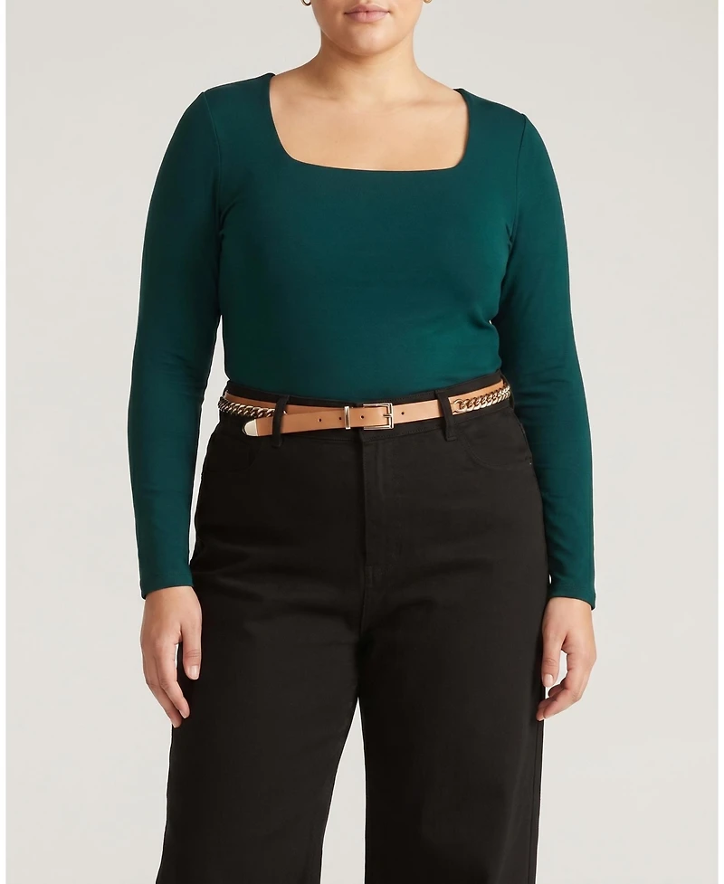 Universal Standard Plus Agatha Liquid Jersey Top
