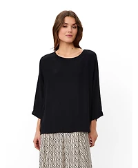 Masai Copenhagen Women's Mabecca Round Neck Draped Blouse