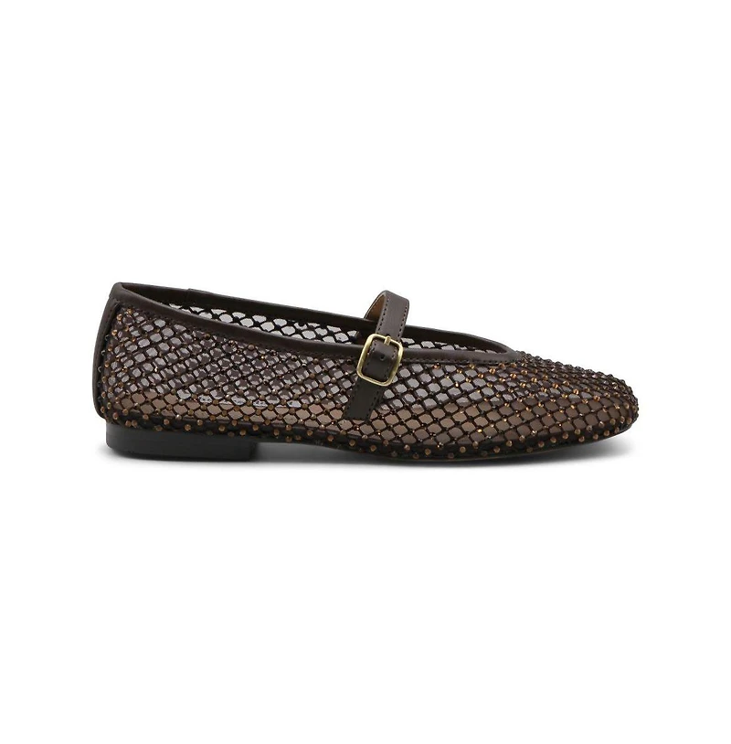 Charles David Womens Westa Flat Dress Shoe Mesh Rhinestones