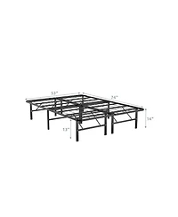Gouun Full Size Foldable Metal Platform Bed with Tool-Free Assembly