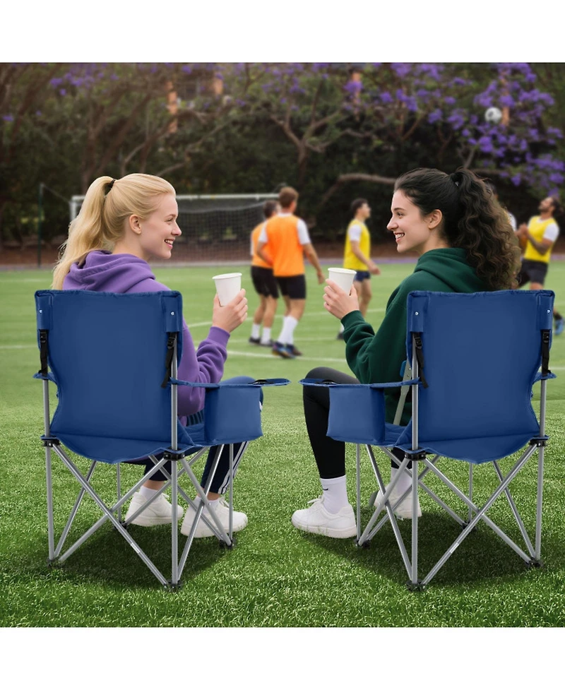 Gouun Oversized Folding Camping Chair with Built-In Cooler Pouch