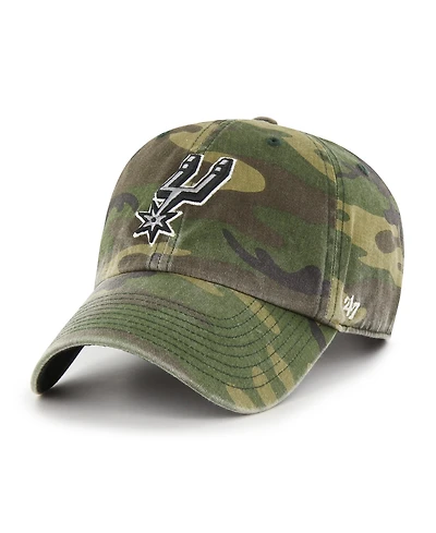 '47 Brand Men's Camo San Antonio Spurs Clean Up Adjustable Hat