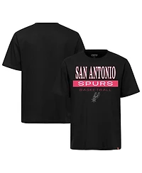 Sportiqe Men's and Women's Black San Antonio Spurs Duke Russell T-Shirt